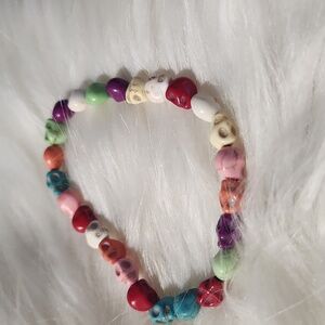 By Krafty_Korner Handcrafted skull bracelet